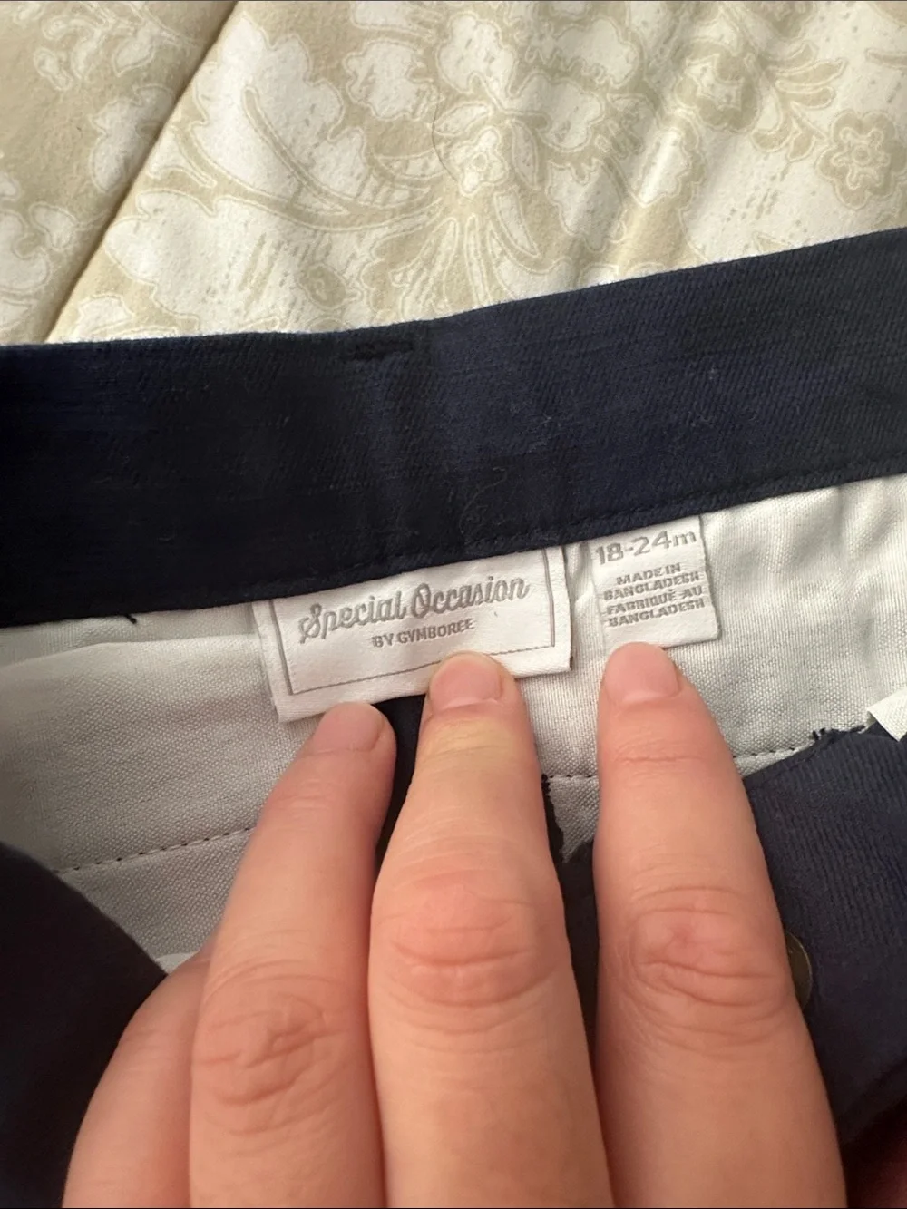 Classic Navy Blue Dress Pants (Size Infant 18-24)